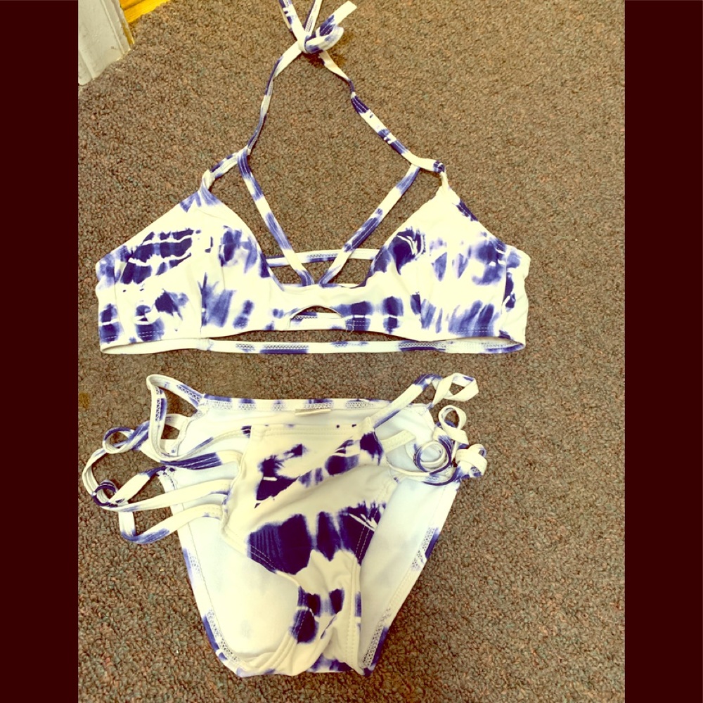 Blue & White Bikini